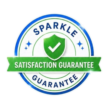 Sparkle satisfaction guarantee badge